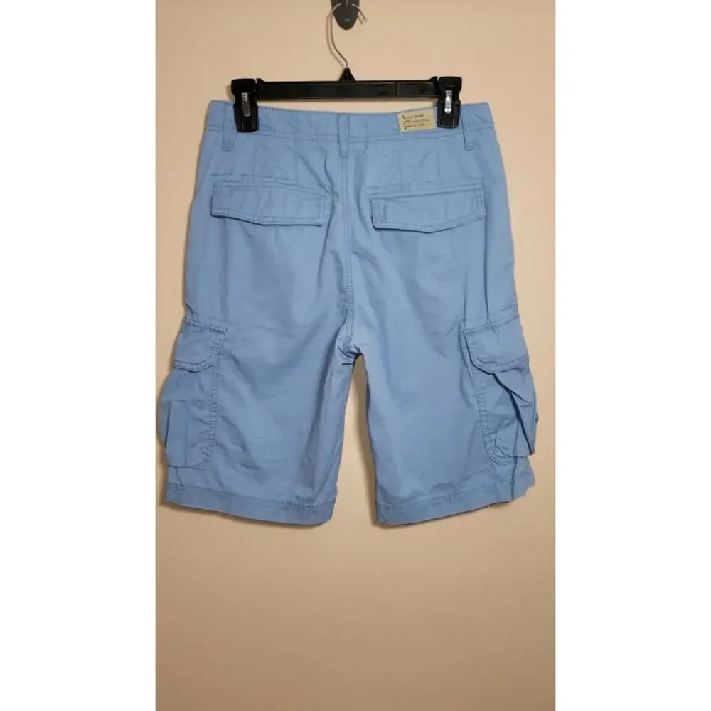 Lucky Brand Boy's Size 16‎ Youth Cargo Shorts Blue 100% Cotton